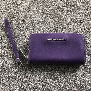 Michael Kors Purple Wristlet